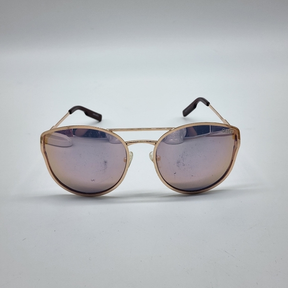 Quay Multi Colour Mirror Len Gold Tone Oversized Sunglasses - Picture 5 of 16